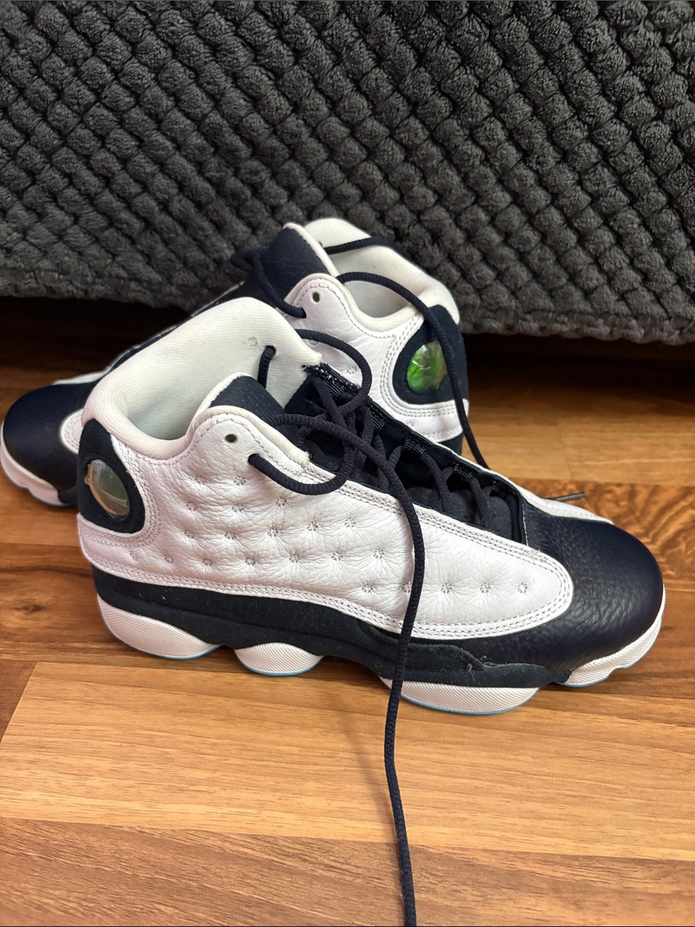 Jordan Kids Navy and White Retro Sneakers